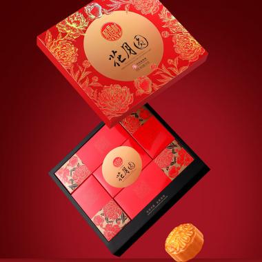 稻香村花月圆月饼礼盒500g